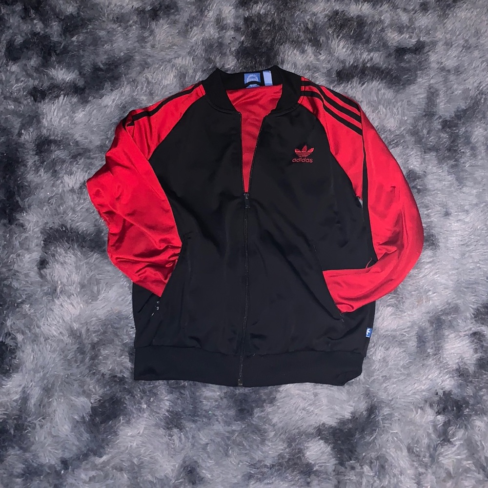 Small Red and Black Adidas Hoodie
